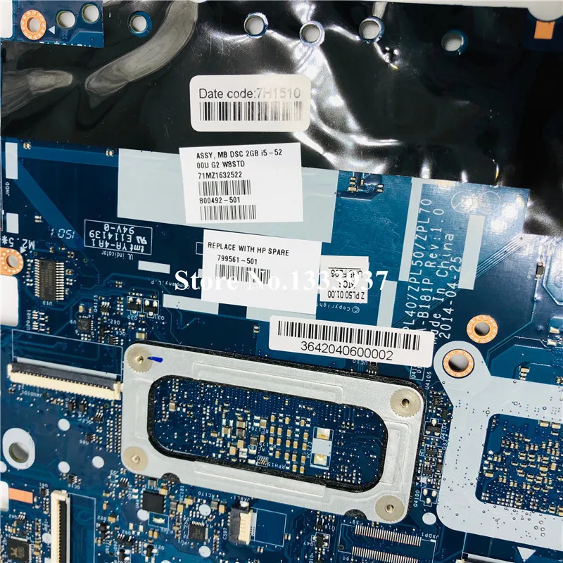 wonderful  799561-501 799561-5601 799561-5001 FOR HP 450 G2 440 G2 Laptop Motherboard ZPL40 ZPL50 ZPL70 LA-B18