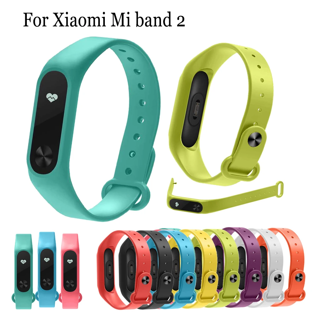 Fashion soft Silicone watchband Replacement for Xiaomi Mi band 2 watch Strap Wristband Bracelet For Band Accessories | Наручные часы