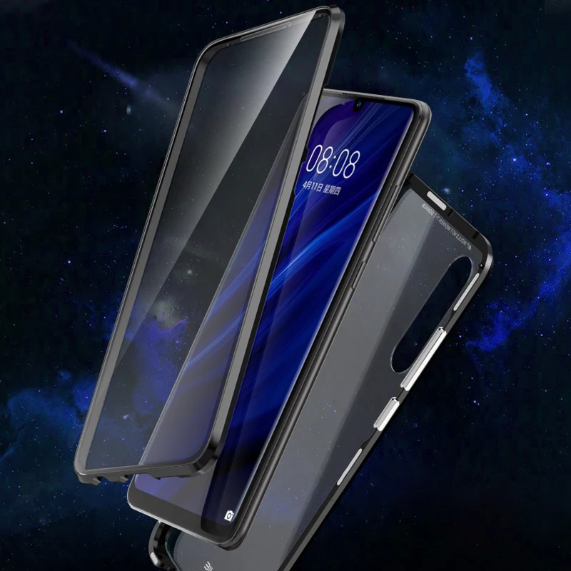 Магнитная защита на весь корпус 360 градусов для Huawei P30 Pro чехол передняя и задняя