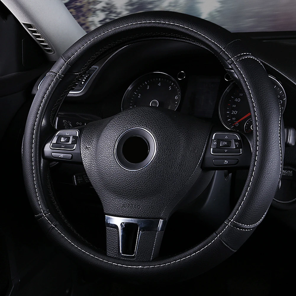 Универсальный чехол на руль для vw tiguan Golf Polo peugeot 208 Kia Morning Suzuki Spacia Wagonr Daihtsu Mira Renault и