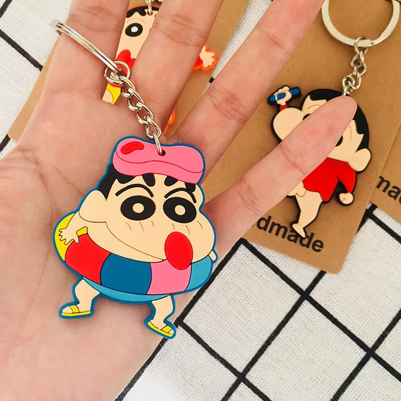 Аниме Crayon Shin chan брелок Nowara Shnnosuke ПВХ брелок милый забавный мультфильм модный кулон, ювелирные изделия аксессуары подарок llaveros