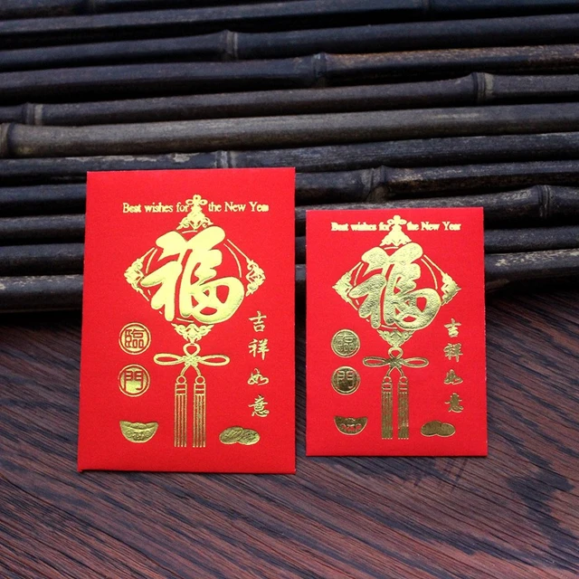 6pcs /lot Red Envelopes Chinese red envelope creative hongbao new year  spring festival birthday marry red gift envelope red bag