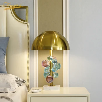 

Modern Color Crystal LED Table Lamp Nordic Light Luxury Decoration Table Lights Study Bedroom Bedside Living Room Table Lamps