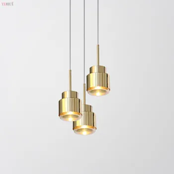 

Retro Pendant lights Dinning/Bed Room Metal Vintage Pendant Lighting LED bulbs Hanging Light Gold Lampshade Loft Pendant light