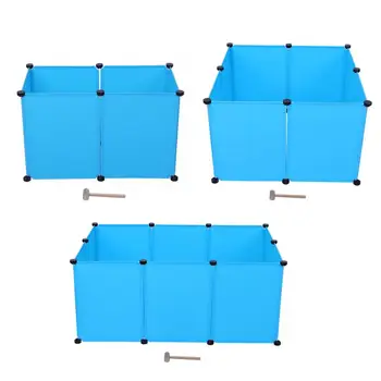 

Dogs Door Playpen Cage Products Blue Household Pets Transparent Folding Safety Fences Playpen Sleeping Playing House for Dogs
