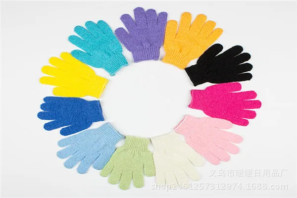 Manufacturers Direct Selling Bath Printed Fingers Gloves Children Nylon Bath Towel Foreign Trade Hot Sales Bath Brush