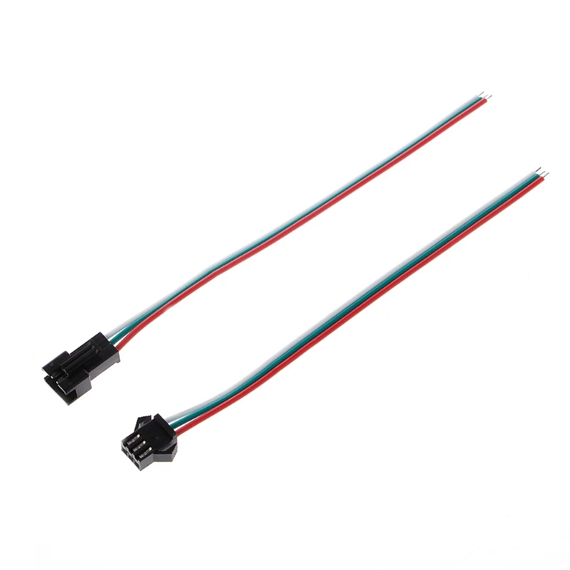 10 пар 3 Pin JST SM мужской разъем кабель для WS2812B WS2812 WS2811 светодиодные полосы