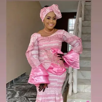 

Best Selling Swiss Voile Lace In Switzerland Dry Lace Fabric With Stone French Pink Voile Lace For African Dresses NA3189B-1