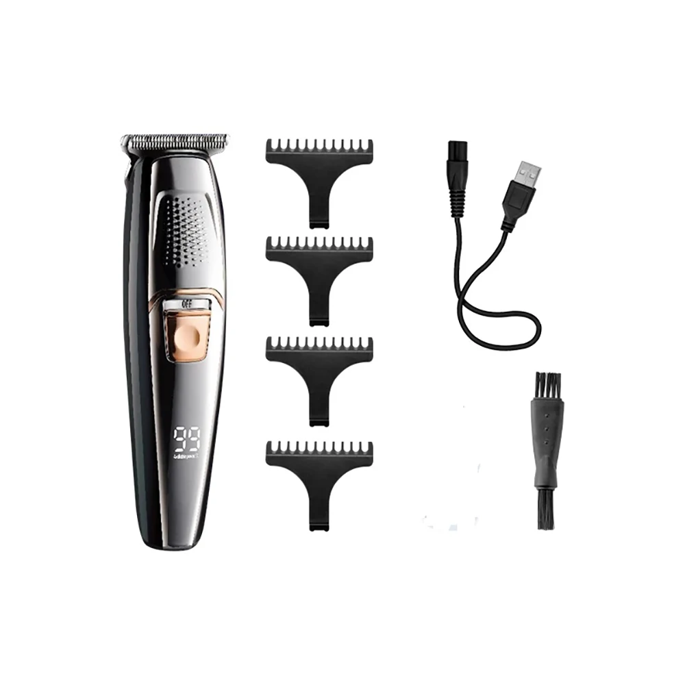 

Men Steel Cutter Head Hair Clipper Kemei Km-8602 LED display Strong Power Rechargeable Professional Electric sideburn Trimmer