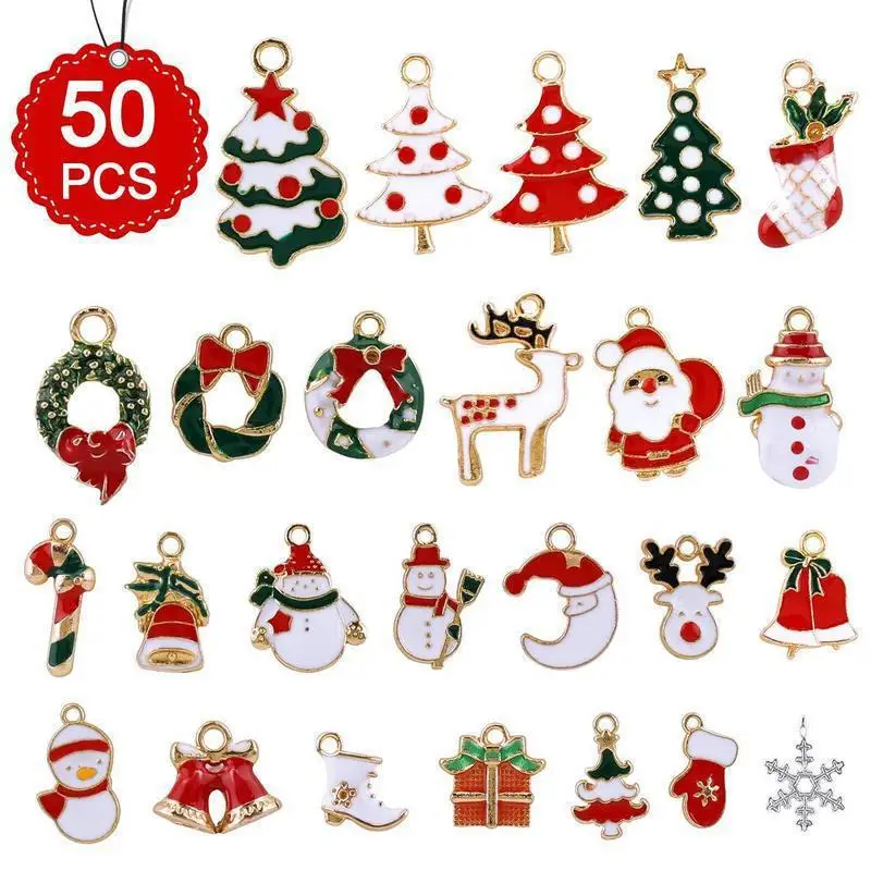 Mixed Retro Zinc Alloy Accessories Charms Christmas Pendants Ornaments