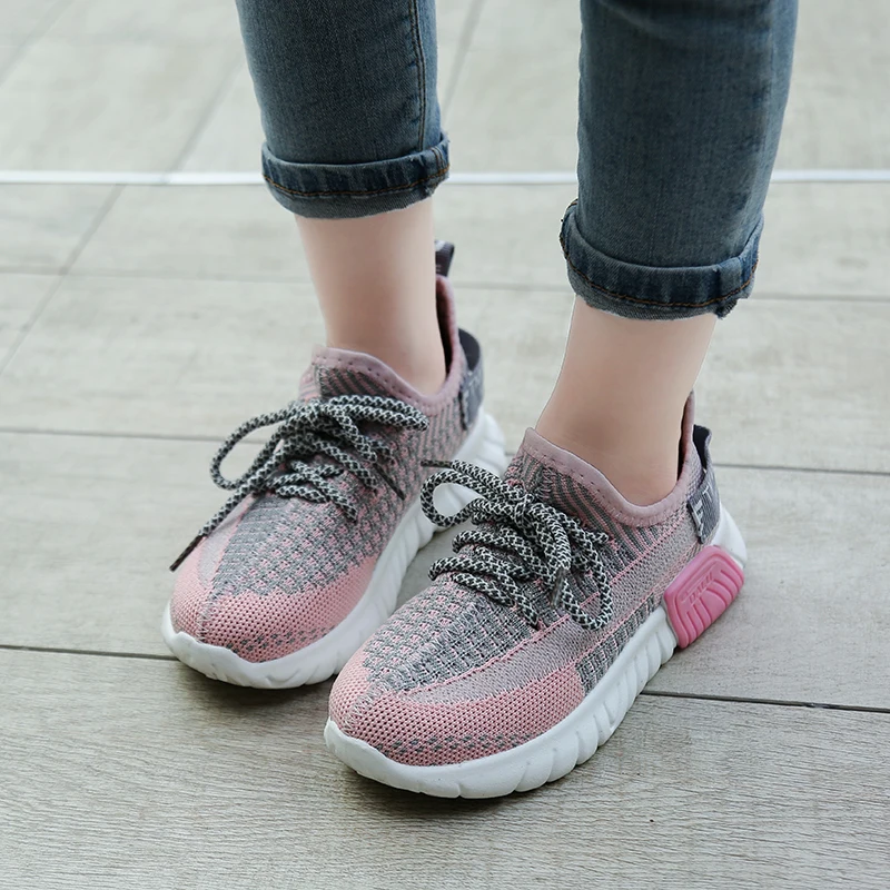 Детская обувь для мальчиков и девочек; повседневные сетчатые кроссовки; дышащая Спортивная обувь на мягкой подошве для бега