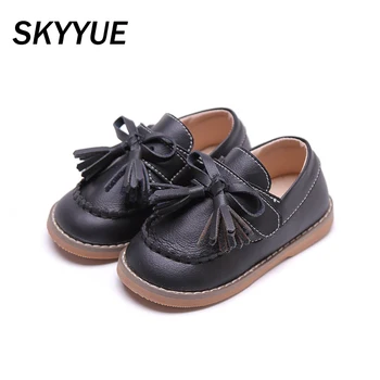 

Spring Kids Tassel Shoes Baby Girls Black Leather Flats Children Boat Shoes Toddler Slip On Shoes Boys Loafers Brand Moccasin