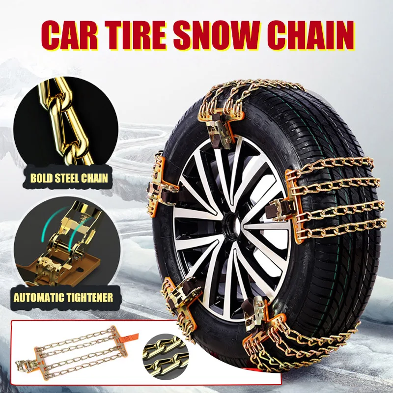 

Car Truck SUV Emergency Snow Anti-Skid Wheel Tire Chains Steel Anti-Slip Belt Durable J8
