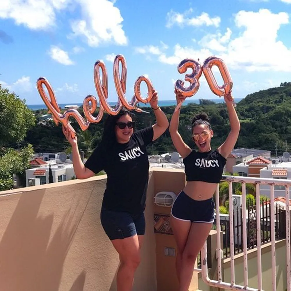 1 Set Rose Gold Hello 30 Foil Balloons Number 18 20 21 25 40 50 adult Birthday Party Decor Inflatable Air Globos | Дом и сад