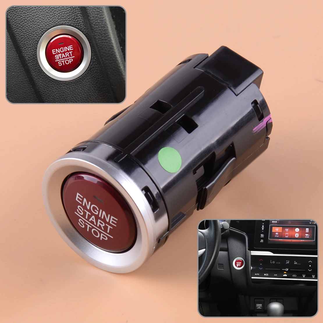 DWCX 10 Pin 35881T5H41 автомобильный зажигание двигателя кнопочный переключатель без ключа запуск двигателя Стоп Подходит для Honda fit