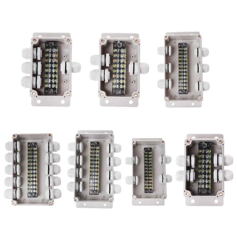 

ABS Waterproof Junction Boxes Outdoor Distribution Connection Indoor Monitoring Box Electric Fence Case With Cable Glands