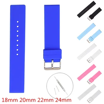 

Watch Strap For Sports Watch 18mm 20mm 22mm 24mm Silicone Rubber Watchband Wrist Belt Bracelet For SUUNTO 3 Fitness ZTE Quartz