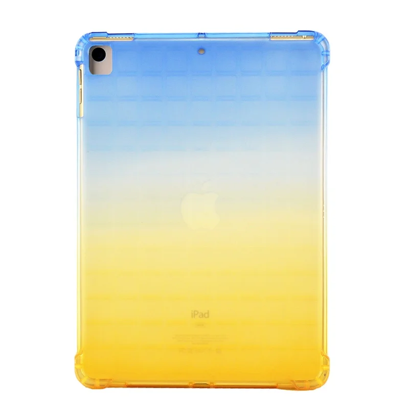 Ultra-thin Case For iPad 10.2 Case A2200 A2198 A2233 Soft Silicone TPU Gradient Cover For iPad 7 10.2 Tablet Case - Цвет: Blue Yellow