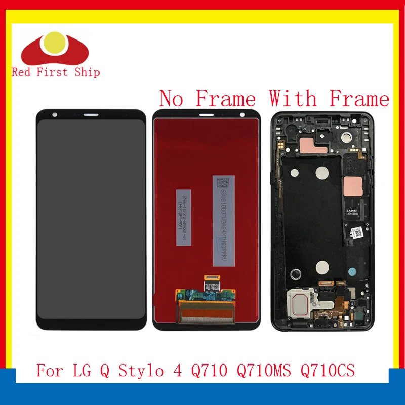 Q710MS LCD Screen and Digitizer Full Assembly with Frame for LG Stylo 4 Q Stylo 4 Q710CS Color : Black Q710