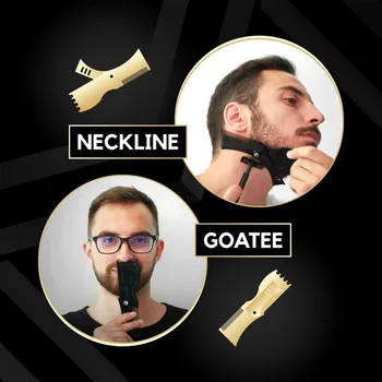 

Hair Beard Shaping Tool Trimming Shaper Template Comb Transparent Men's Beards Combs Beauty Tool For Hair Beard Trim Template