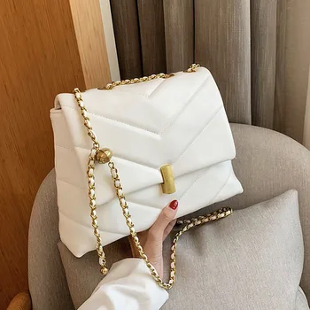 

Large PU Leather Crossbody Bags For Women 2020 Trend Branded Handbags Fashion Female Shoulder Bags Designer Chain Women Hand Bag
