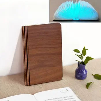 

Table Lamp LED Folding Wooden Mini Book Light With USB Charging Desk Lamp Bedroom Book Reader Lampara De Mesa лампа настольная