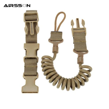 

Multi-Functional Tactical Lanyard Spring Military Gun Sling With Blet Buckle Airsoft Pistol Rifle Secure Rope Hunting Accessory