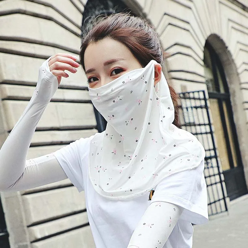 

Ice silk sunscreen mask multi-function outdoor sports dustproof windproof mask