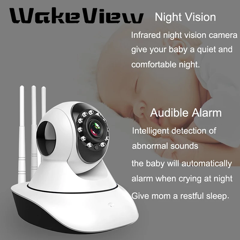 WakeView WiFi Camera Home Security IP Camera Wireless AudioVideo CCTV Surveillance Camera IR CUT Night Vision 1080P Smart Camera