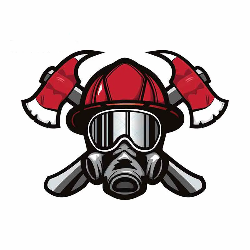 

13cm*13cm For Rescue Fireman Department Suitable For VAN RV SUV Car Stickers Decals Waterproof Occlusion Scratch