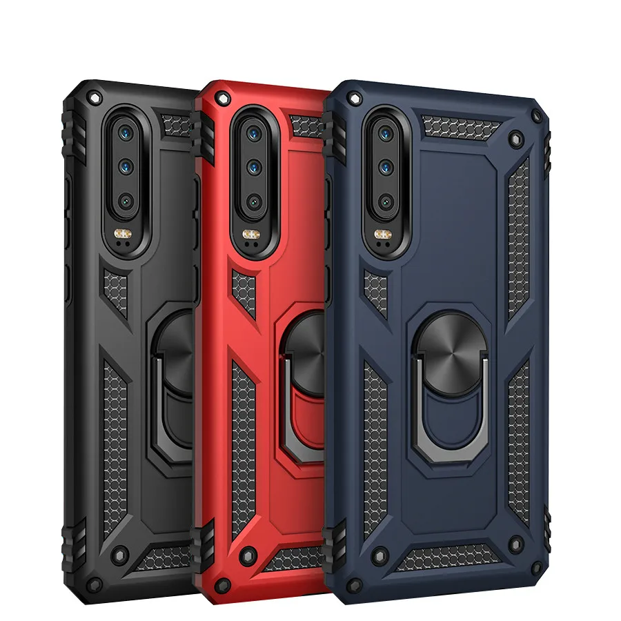 

KEYSION Armor Shockproof Case For Huawei P30 Mate20 Pro P20 Lite 2019 Case Stand Car Ring Cover For Mate 20 X Nova5 Pro P30 Lite