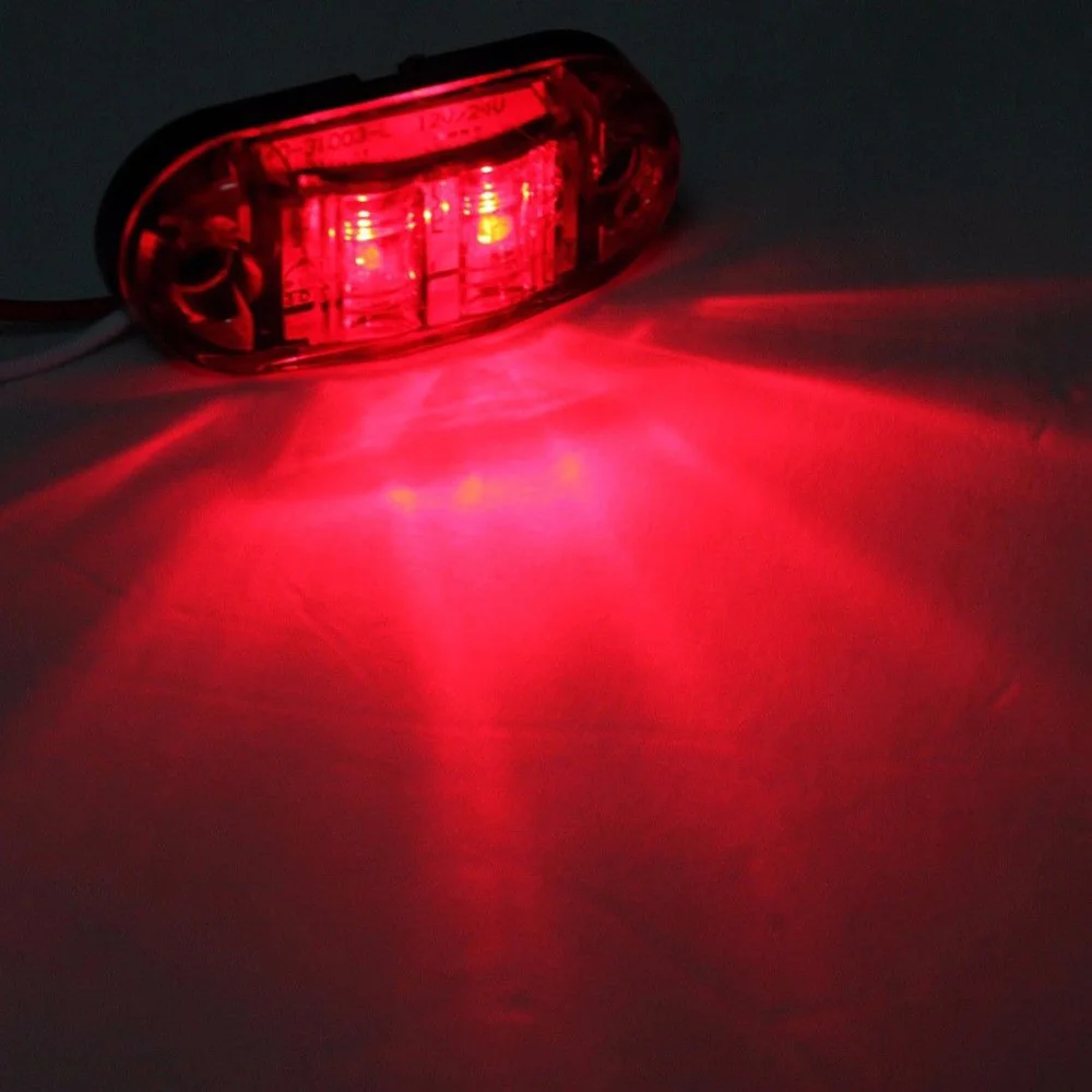 Красный светодиодный, боковой, габаритный фонарь для автомобиля грузовика прицепа боковые габаритные светильник задний светильник индикатор светильник задний светильник