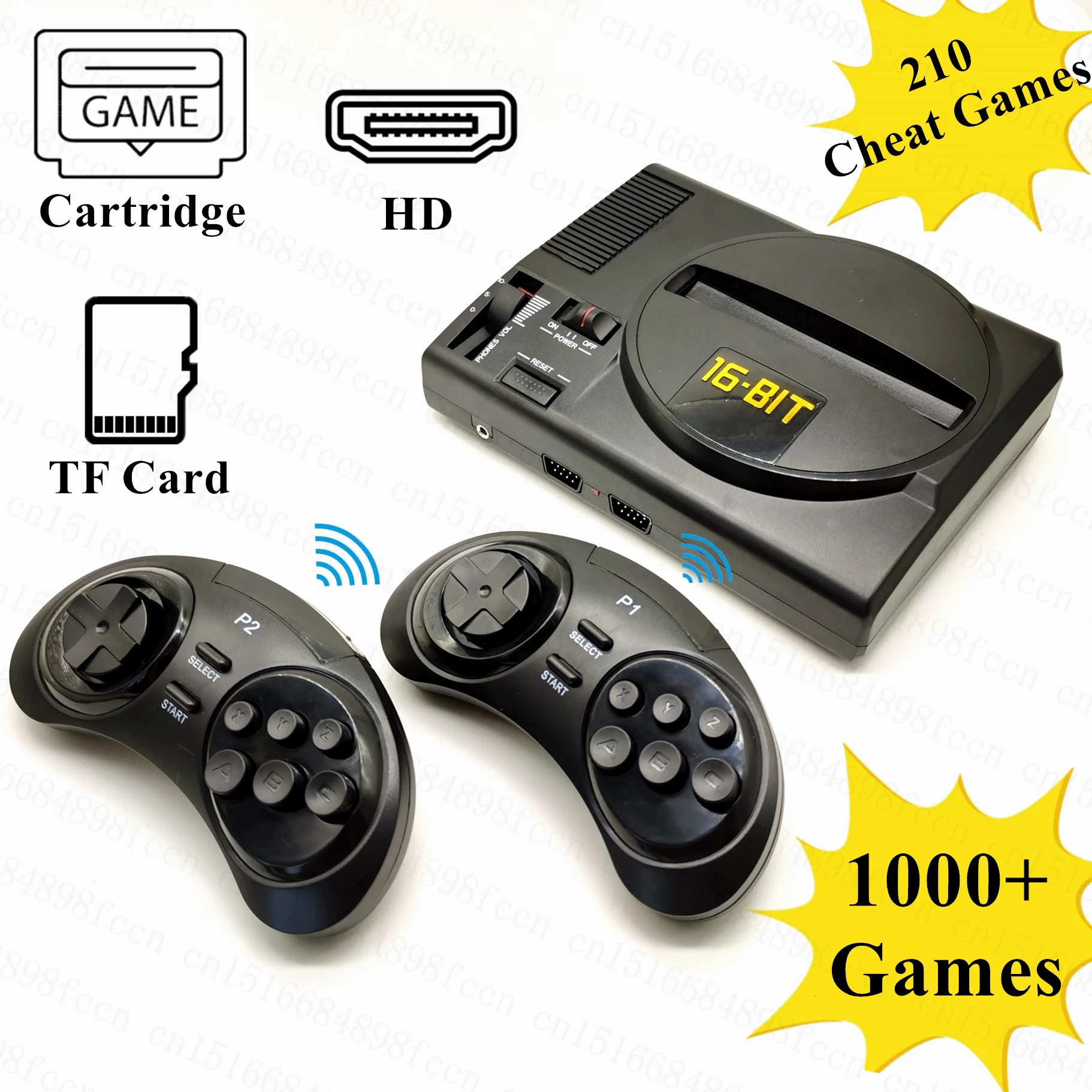 Беспроводная HD Ретро ТВ Видео игровая консоль для Genesis MegaDrive 16 бит игры Поддержка
