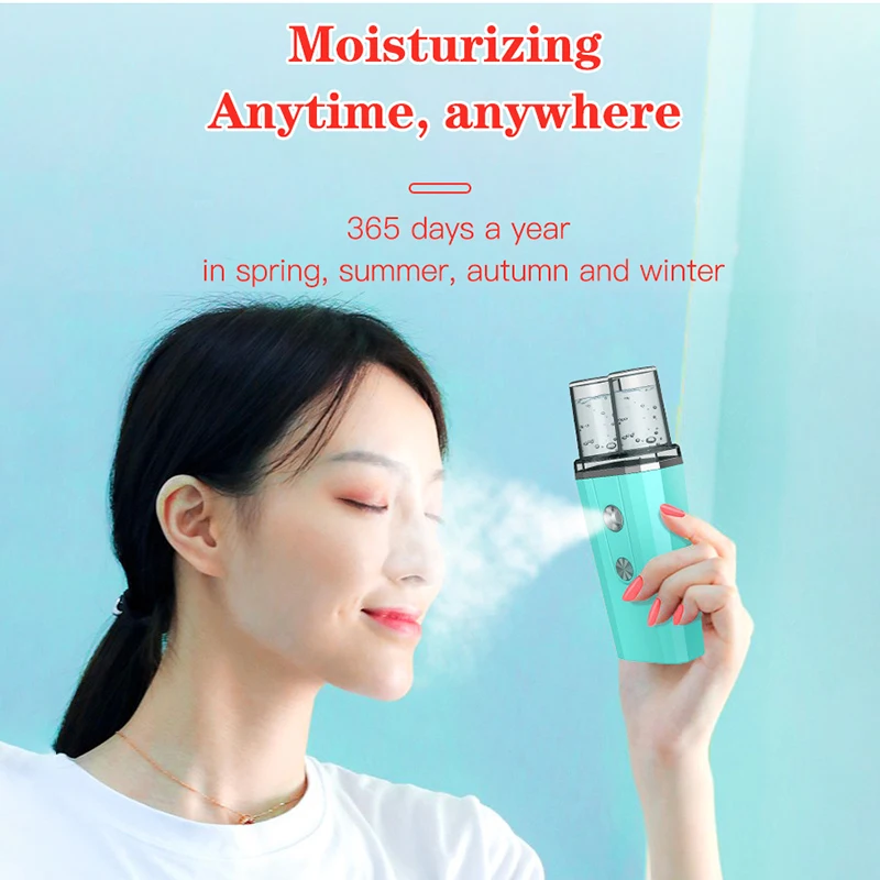 

Nanometer Spray Hydrating Instrument Portable Facial Steamer Nebulizer Humidifying Device Moisturizing Skin Care