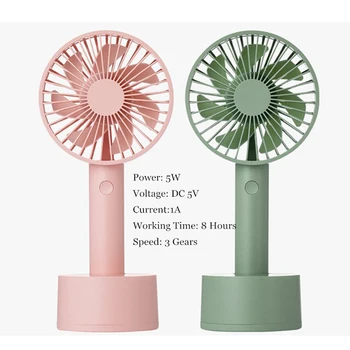 

Handheld Portable Electric Fan USB Rechargeable With 3 Speeds 2000mah Travel Home Fan Removable Desktop Table Fanwind Air Cooler