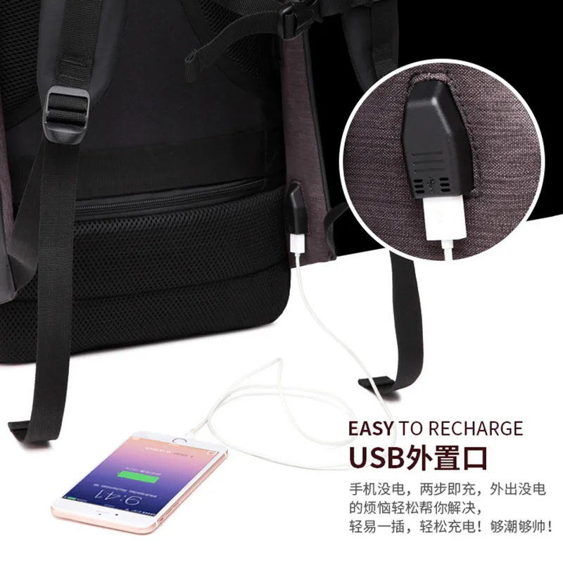 Модный водонепроницаемый рюкзак практичный Многофункциональный usb-рюкзак для зарядки мужской креативный Повседневный Противоугонный рюкзак