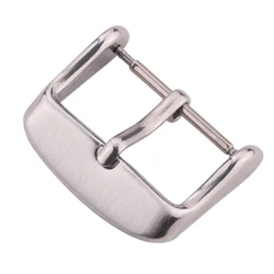 Elegant Stainless Steel Watch Strap Buckle - Multi - Color Metal Watchband Clasp Accessories - 22mm (Silver brushed)