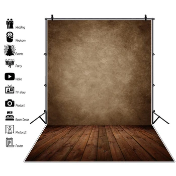 

Vinyl Photo Background Grunge Gradient Wooden Floor Portrait Solid Color Photocall Vintage Photography Backdrop for Photo Studio