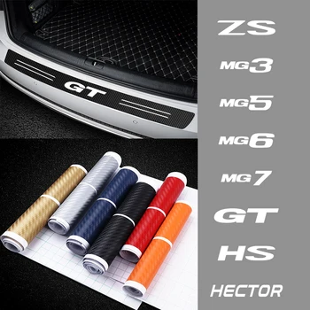 

Car styling 3D Carbon Fiber Trunk Rear Bumper Protection Sticker for MG ZS MG 3 MG 5 MG 6 MG 7 GT HS HECTOR Car Decor Accessorie