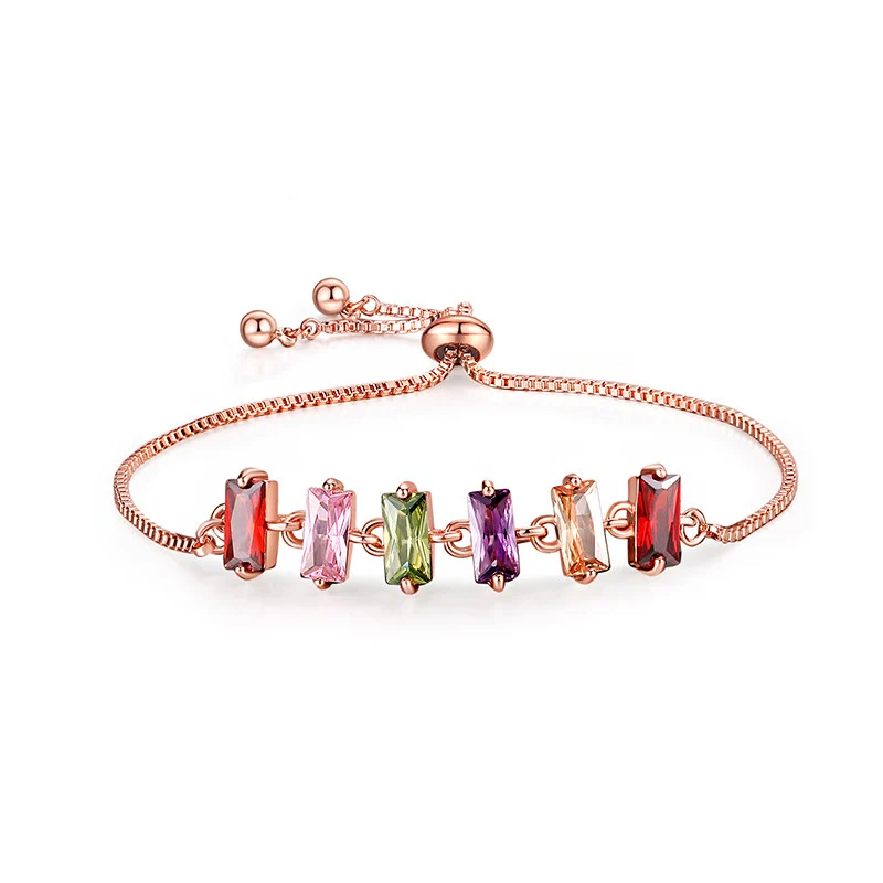 OF-LILU, простой многоцветный круг, австрийский циркониевый Кристал, золотые браслеты и браслеты для женщин, вечерние ювелирные изделия, элегантный подарок для дам