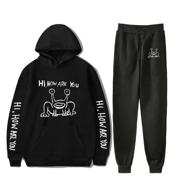 

American creative singer and visual artist Daniel Johnston Harajuku 2019 New Style casual Jogger+Sweatshirt Sets Hoodies