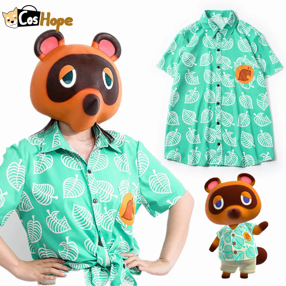 Tom Nook Cosplay Animal Crossing Cosplay Halloween Costumes for Adults and Kids Short Sleeves Shirt Tom Nook Cosplay Animal Crossing Cosplay Halloween Costumes for Adults and Kids Short Sleeves Shirt