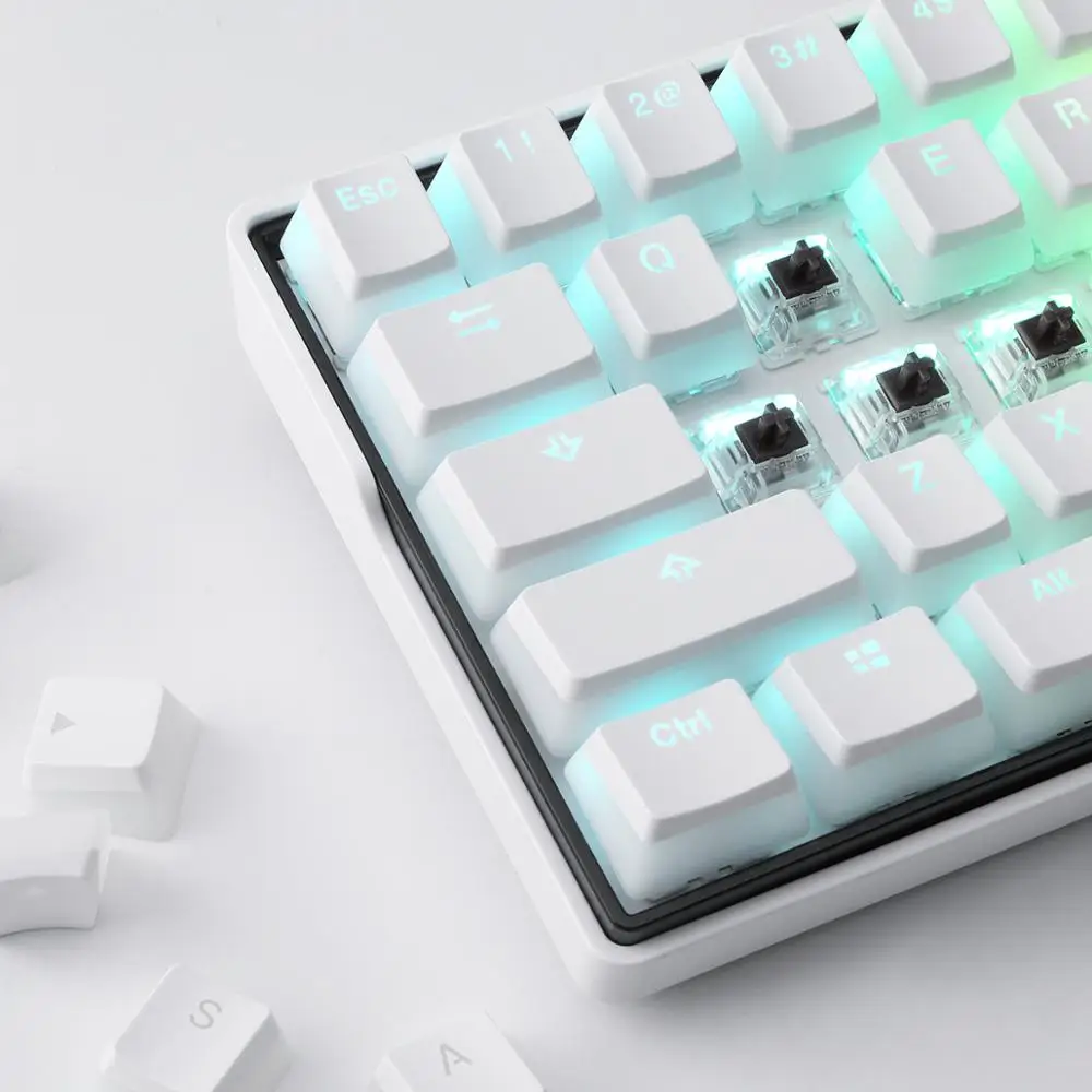 

KEMOVE Pudding Gaming Keycaps Backlight PBT Double-Shot Mechanical Keyboard Key Cap ANSI Layout 104 Keys