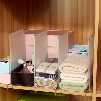 

4 Pcs Clothes Storage Removable Drawer Organizer Bedroom Stable Space Saving Wire Design Closet Divider Shelf Bathroom PP Clip