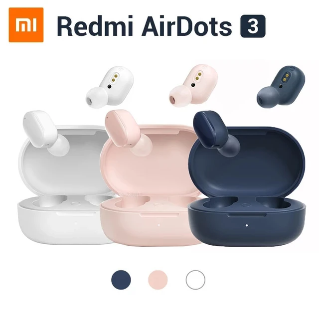Xiaomi-auriculares inalámbricos Redmi AirDots 3, audífonos con Bluetooth 5,2,  Chip Qualcomm 3040, carga tipo C, impermeables IPX4 - AliExpress