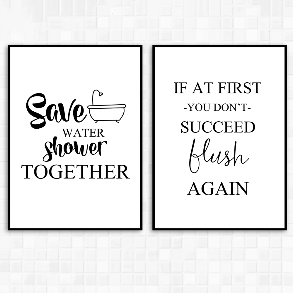 Funny-Bathroom-Signs-Wall-Art-Canvas-Painting-Quote-Illustration-Print-Toilet-Poster-Black-And-White-Picture (2)