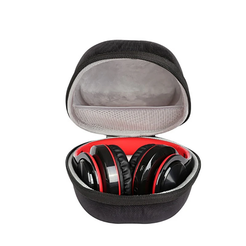 Household EVA Large Earphone Bag Outdoor Portable Head Mounted Headphone Storage Box Black Sundries Cosmetic Organizer