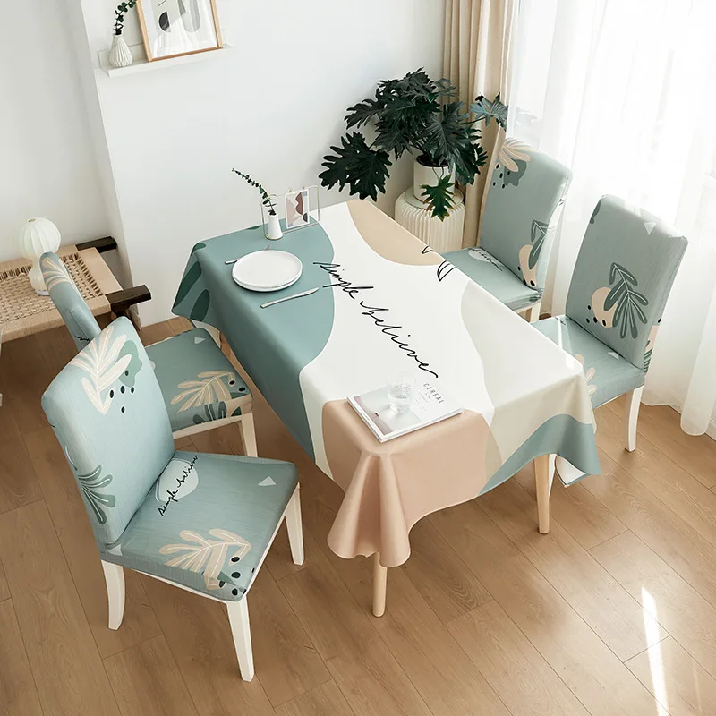 

Embroidery Flower Decorative Linen Tablecloth Chair cover Thicken Rectangular Wedding Dining Tea Table Cloth