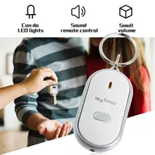 Свисток светодиодный светильник фонарь пульт ДУ со звуковым управлением Lost Key Finder Locator дистанционный брелок со свистком