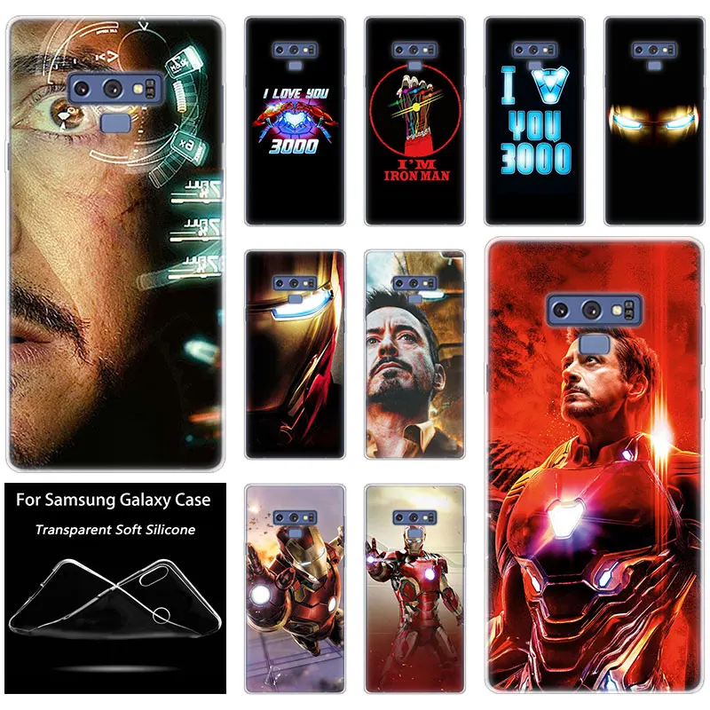

luxury Silicone Case Marvel hero Iron Man For Samsung Galaxy Note 10Pro 9 8 M10 M20 M30 M40 S8 S9 S10 Plus 5G S6 S7 Edge S5 S10e